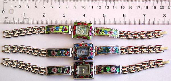 Designers jewelry making supply enamel fashion bracelet watch, assorted color and pattern design, randomly pick by our warehouse staffs