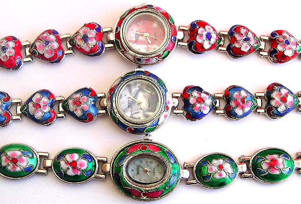 Designers jewelry making supply enamel fashion bracelet watch, assorted color and pattern design, randomly pick by our warehouse staffs