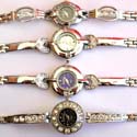 Rounded fashion bracelet watch with assorted clock face color, randomly pick by our warehouse staffs