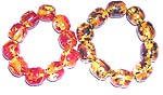 Assorted color imitation amber bead forming strecthy fashion bracelet
