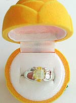 yellow velvet rose shape jewelry gift box for ring