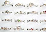 Fashion ring with assorted color and design cz , assorted size randomly pick