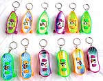Assorted color and design light on rolling board key chain