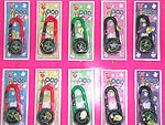 Assorted color and design hook-on lock key chain