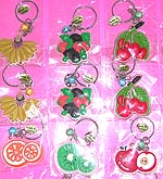 Assorted color and design fruit style key chain