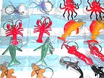 Assorted color and design sea animal key chain