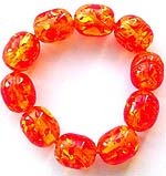 Rounde amber beads froming strecthy fashion bracelet