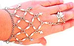 slave bracelet handflowers with ring,