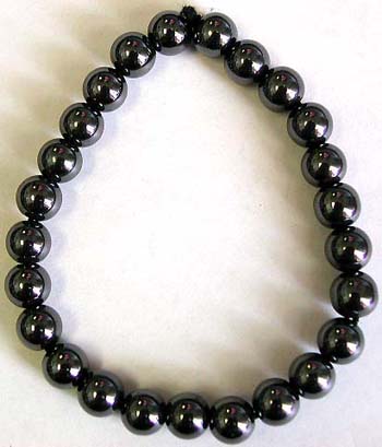 Multi rounded hematite beads forming fashion stretchy hematite bracelet 