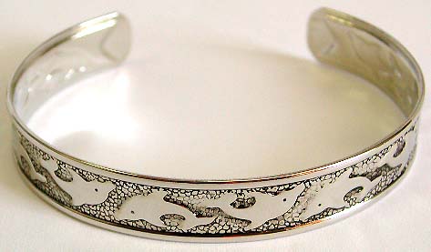 Dolphine bangle cuff bracelet