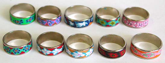 Wholesale fimo polymer clay jewelry - Assorted color and design fashion fimo ring 