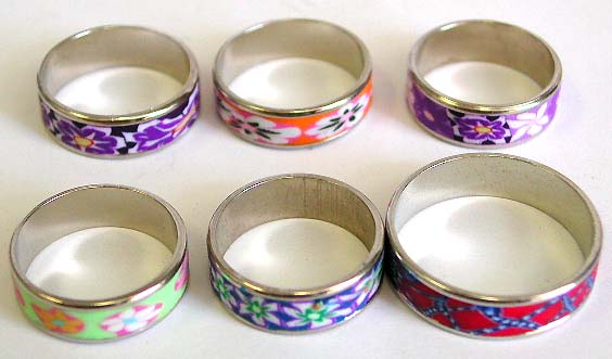Fimo jewelry and polymer clay accessory wholesaler wholesale assorted color and design fashion fimo ring