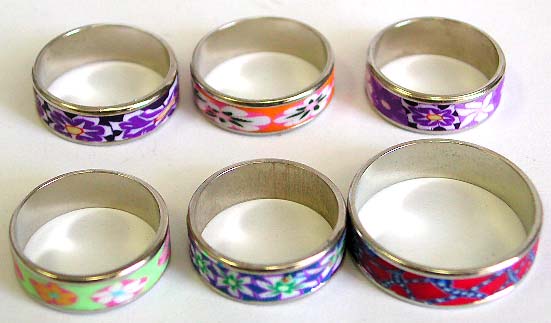 Fimo jewelry and polymer clay accessory wholesaler wholesale assorted color and design fashion fimo ring