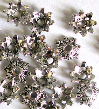 Spiky edge flower beads
