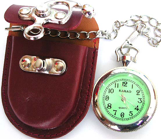 Jewelry warehouse distributor pocketwatch with assorted designs and leatherette holder. We also wholesale wristwatch, hinged bangle watches, gemstone cat's eye bracelet watches and cloisonne watch and cloisonné jewelry. 