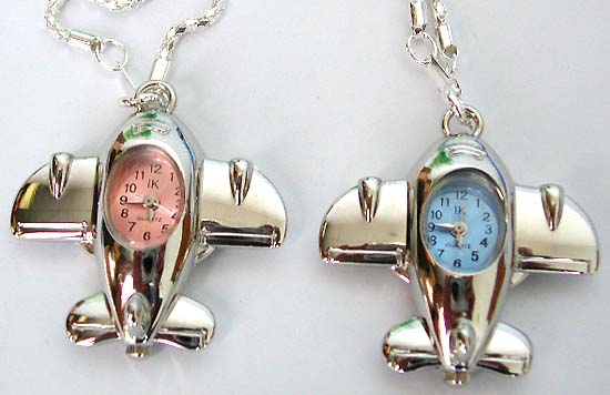 child jewelry, wholesale children jewelry of child or teen jet plane necklace watches