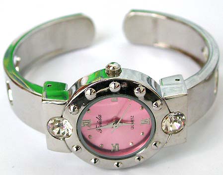 cz "diamond" jeweled bangle watches wholesale catalog