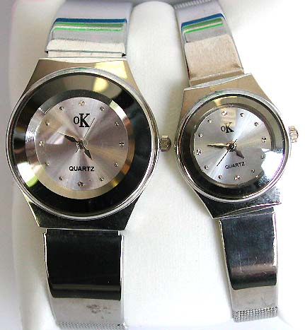 Pair Watch - Wholesale pair watch and watch sets in assorted designs and color watch faces and watch bands
