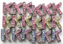 Assorted color cz stone embedded fashion alphabet beads, 26 alphabet letters available