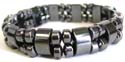 Multi arch and 4 rounded hematite beads pattern forming strecthy fashion hematite bracelet 