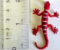 Dangling belly ring of red dot gecko body jewellery 