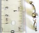 Naval barbell wholesaler supply navel belly button ring with long spherical ball body jewelry 