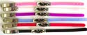 Assorted color fashion bracelet with black fire pattern decor in center