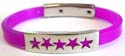 Assorted color fashion bracelet with 5 carved-out star pattern decor in center