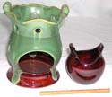 Color painting Asian pot design ceramic oil warmer