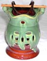 Potpourri gift . Color painting Asian pot design ceramic oil warmer