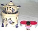 Assorted design aroma fragrance box set with 1 oil burner, 2 candle, 1 essensial oil 