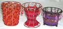 Assorted color beaded and assorted cup shape design fashion candle holder