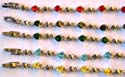 Assorted color heart shape cz stone inlay fashion bracelet, randomly pick 