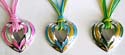 Assorted color multi string fashion necklace with heart-love design fashion pendant