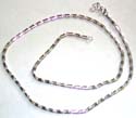 Multi mini flat link metal chain forming fashion necklace