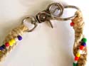 Hemp string twisted with multi assorted color beads forming fashion key chain 