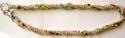 Hemp string twisted with multi assorted color beads forming fashion key chain 