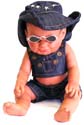 Fashion toy doll with cloth, sun glasses and jean hat, packed in box
