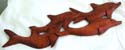 Unique gift wholesale four dolphine abstract carving 