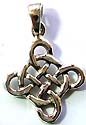 Celtic knot around circle pattern sterling silver pendant