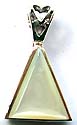 Sterling silver pendant with triangular seashell