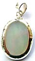 Sterling silver pendant with oval shape mother of pearl seashell