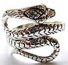 Snake pattern sterling silver ring 