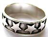 Sterling silver ring with star pattern