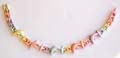 Fashion bracelet with multi assorted color dolphins and H shape beads inlaid 