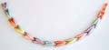 Fashion bracelet with multi assorted color V shape beads inlaid 