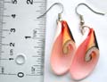 Pinkish seashell fashion earring with fish hook back for conveneince closure