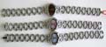 Elliptical loop chain forming fashion bracelet watch with elliptical clock face design, assorted color randomly pick