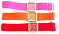 Fashion watch with rectangular clock face design and imitation leather band, assorted color randomly pick