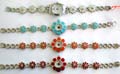 Trendy gift for girls enamel flower pattern decor fashion bracelet watch , assorted color randomly pick